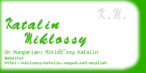 katalin miklossy business card